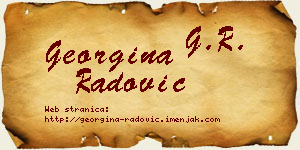 Georgina Radović vizit kartica